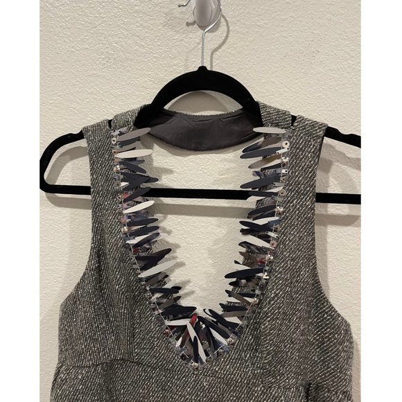 ANNA SUI Boucle Shift Wool Blend Mini Dress - Picture 6 of 9